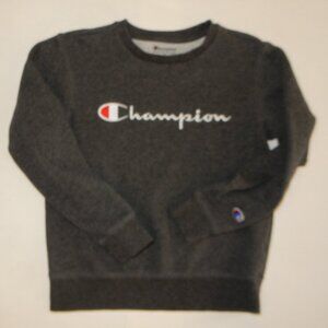 Boys Champion Pullover Sweatshirt Grey Medium